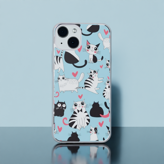 Charming Cats- Soft Transparent Silicon Case