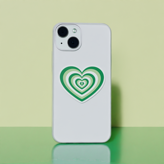 Green Heart - Soft Transparent Silicon Case