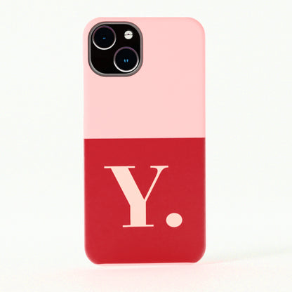 Two-Tone Initial Matte Finished Case