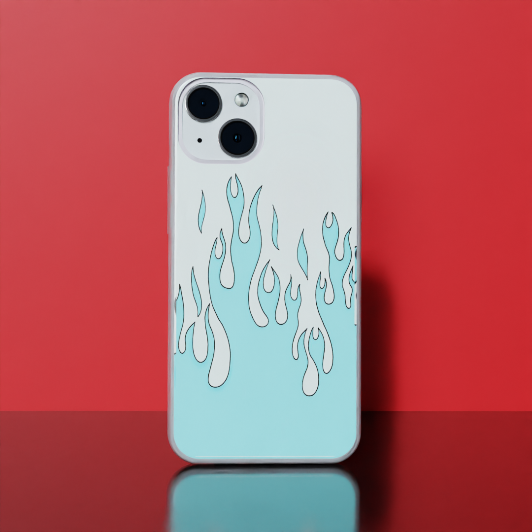 Blue Flame - Soft Transparent Silicon Case