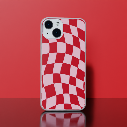 Red Checkers - Soft Transparent Silicon Case