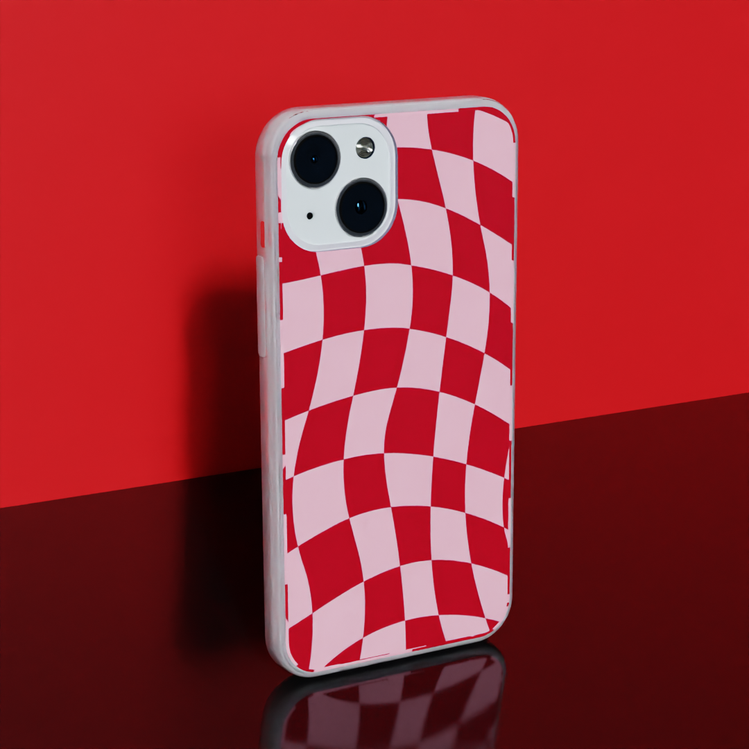 Red Checkers - Soft Transparent Silicon Case