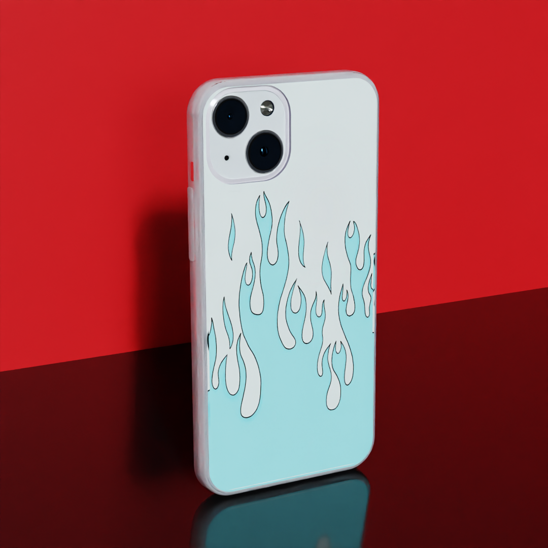 Blue Flame - Soft Transparent Silicon Case