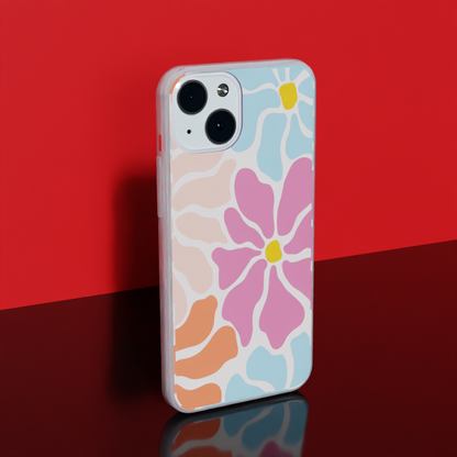 Retro Floral - Soft Transparent Silicon Case