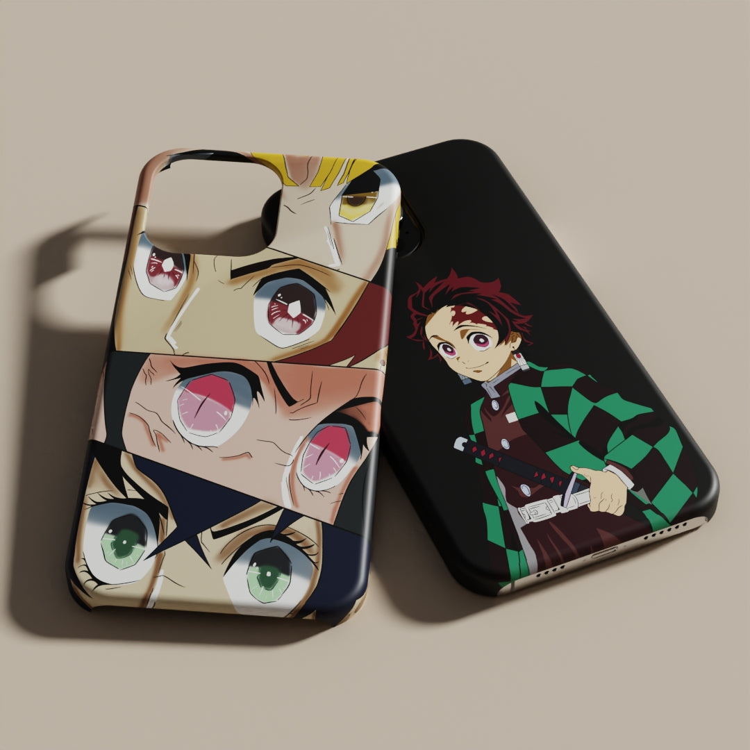 Powerful Eyes of Demon Slayer - Combo Matte Finish Hard Case