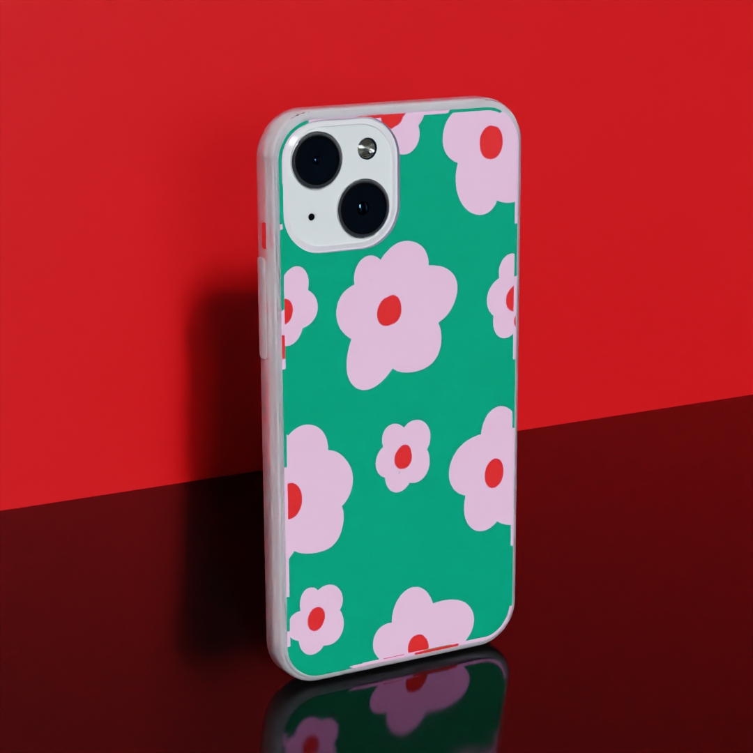 Retro Flowers - Soft Transparent Silicon Case