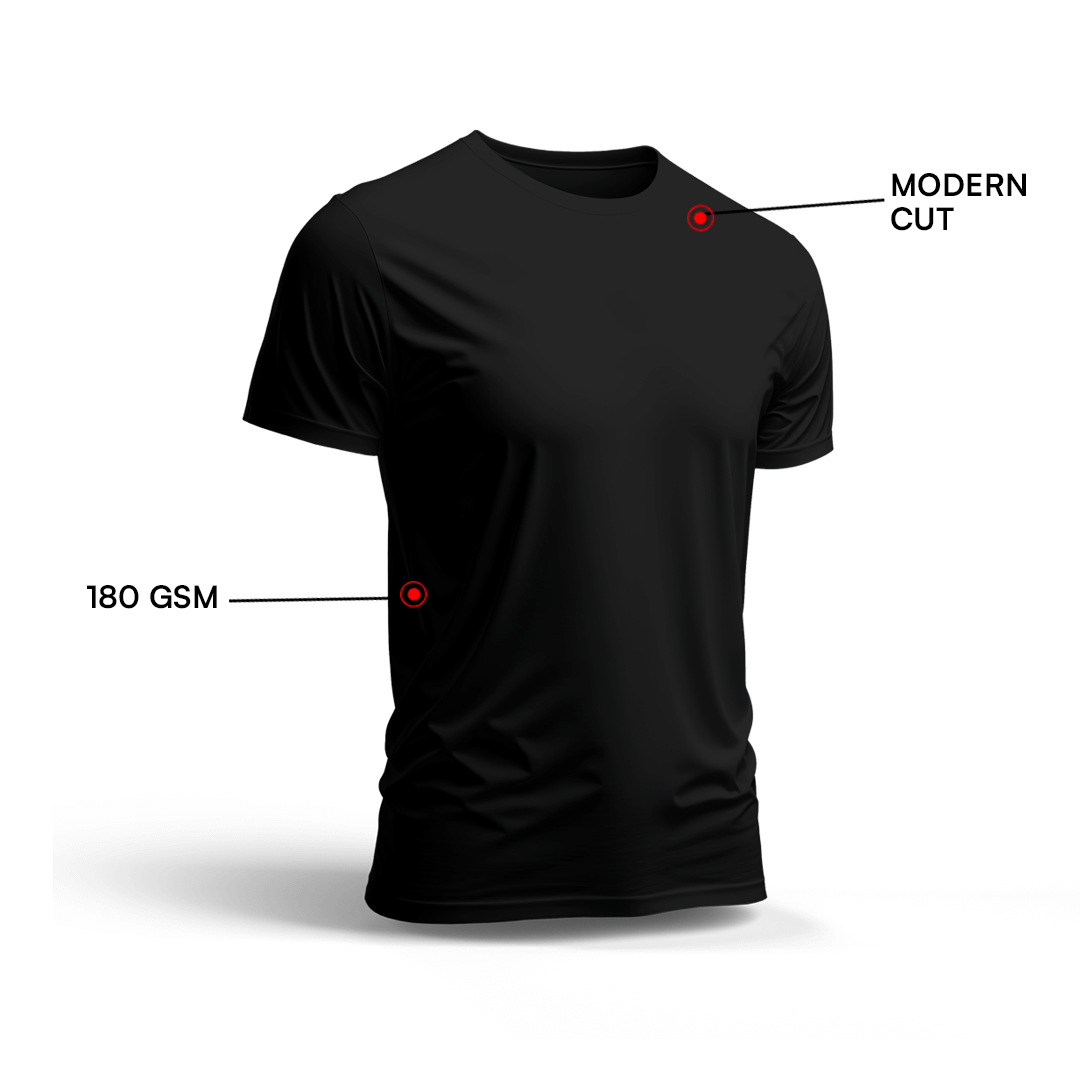 Slim fit short sleeve Black T-shirt