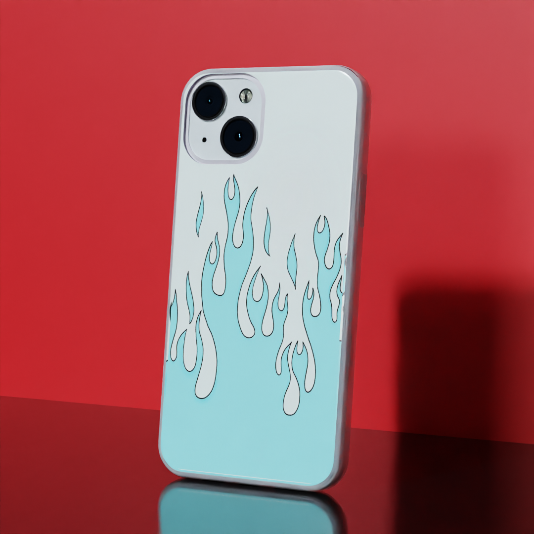 Blue Flame - Soft Silicon Phone Cover