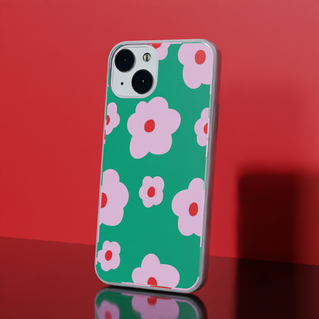 Retro Flowers - Soft Transparent Silicon Case