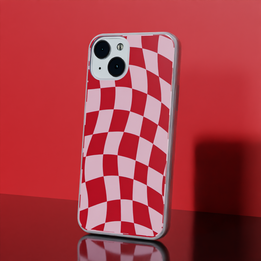 Red Checkers - Soft Transparent Silicon Case