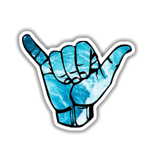 Wave Shaka Sign Sticker