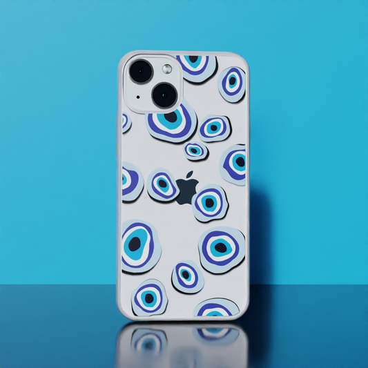 Evil Eye Pattern - Soft Transparent Silicon Case