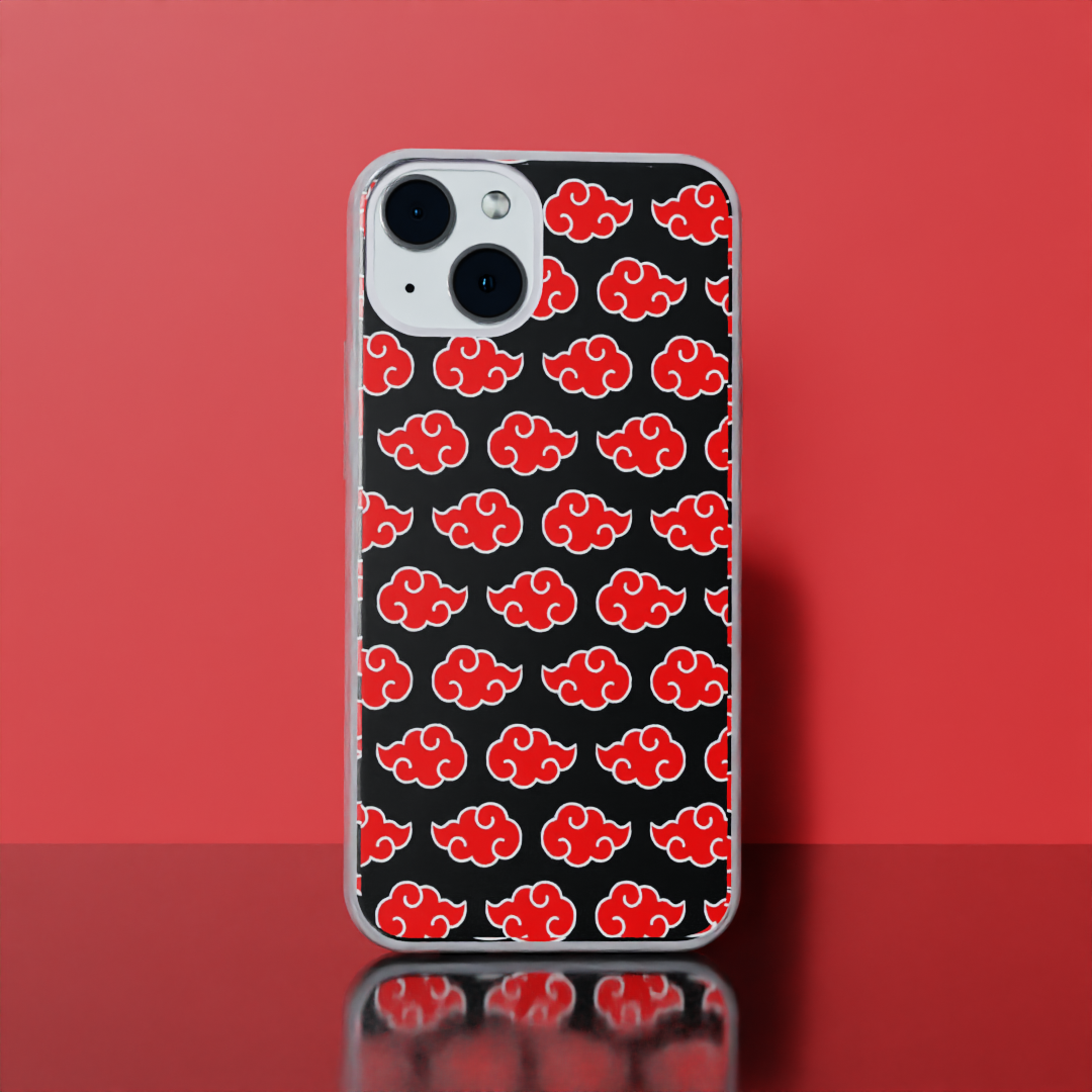 Akatsuki Clouds- Soft Transparent Silicon Case