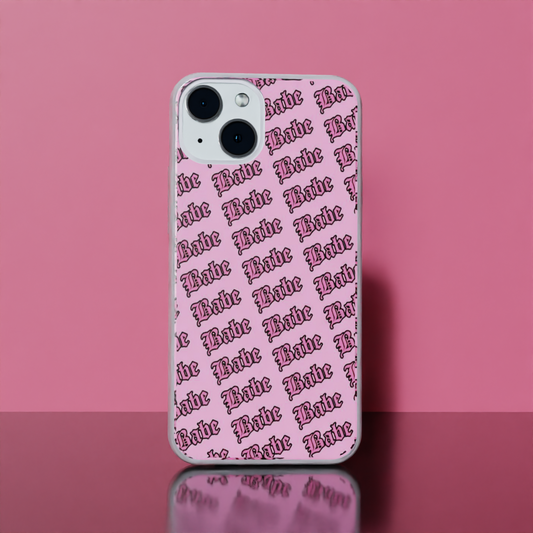 Babe Pattern  - Soft Transparent Silicon Case