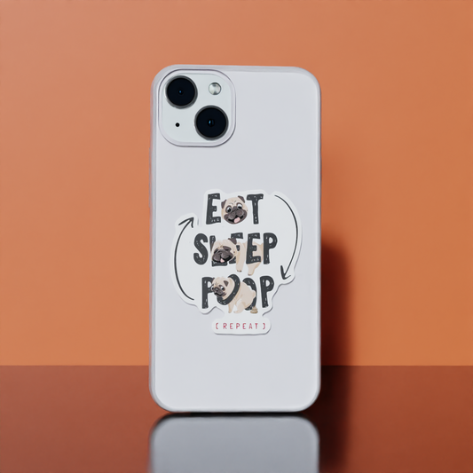 Eat Sleep Poop Repeat - Soft Transparent Silicon Case