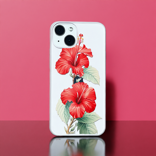 Hibiscus Bliss - Soft Transparent Silicon Case