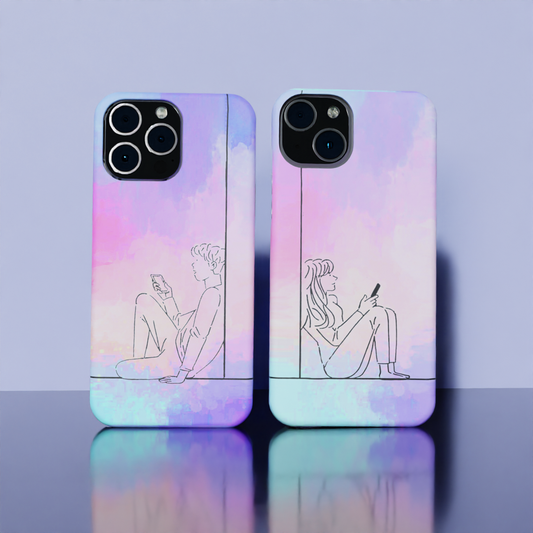 Parallel Hearts Couple Case - Matte Finished Phone case