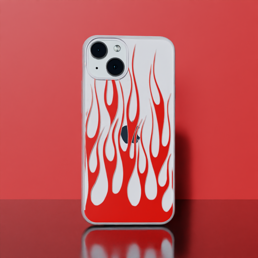 Red Flame  - Soft Transparent Silicon Case